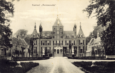 17954 Gezicht op het kasteel Renswoude (Dorpsstraat 3-7) te Renswoude.